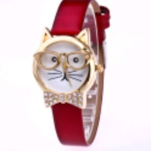 Cat eyeglass belt quartz watch